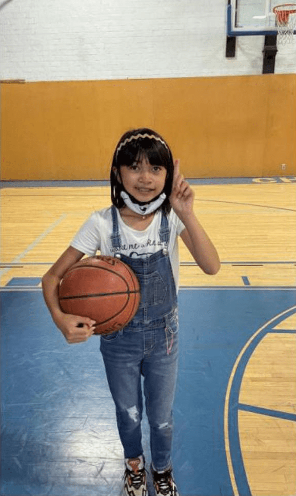 Girl Kid Baskeball Player